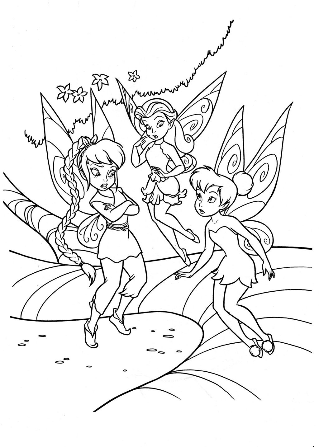 disney fairy winter faries coloring pages