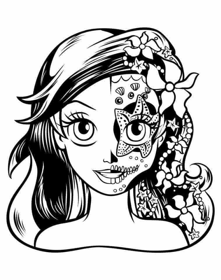 disney princess zombie coloring pages