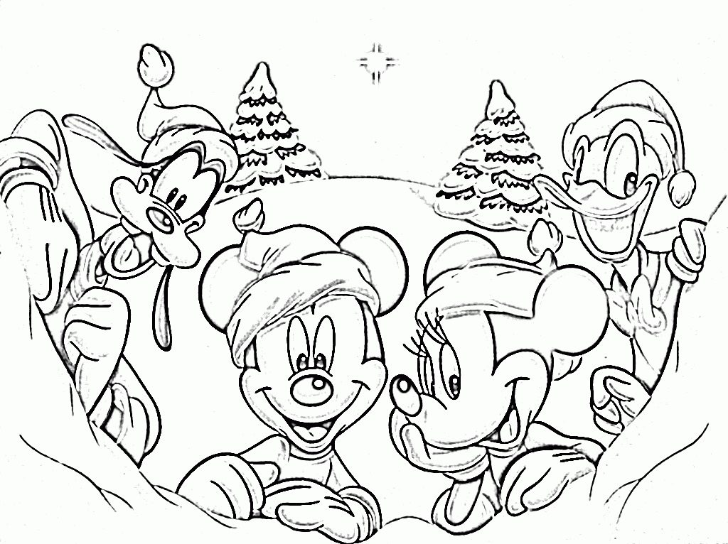 disney winter coloring pages
