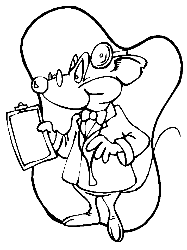 Doctor Rat Coloring Pages