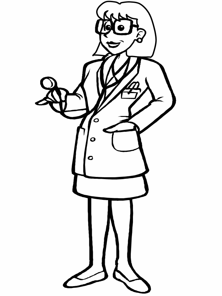Girl Doctor Coloring Pages