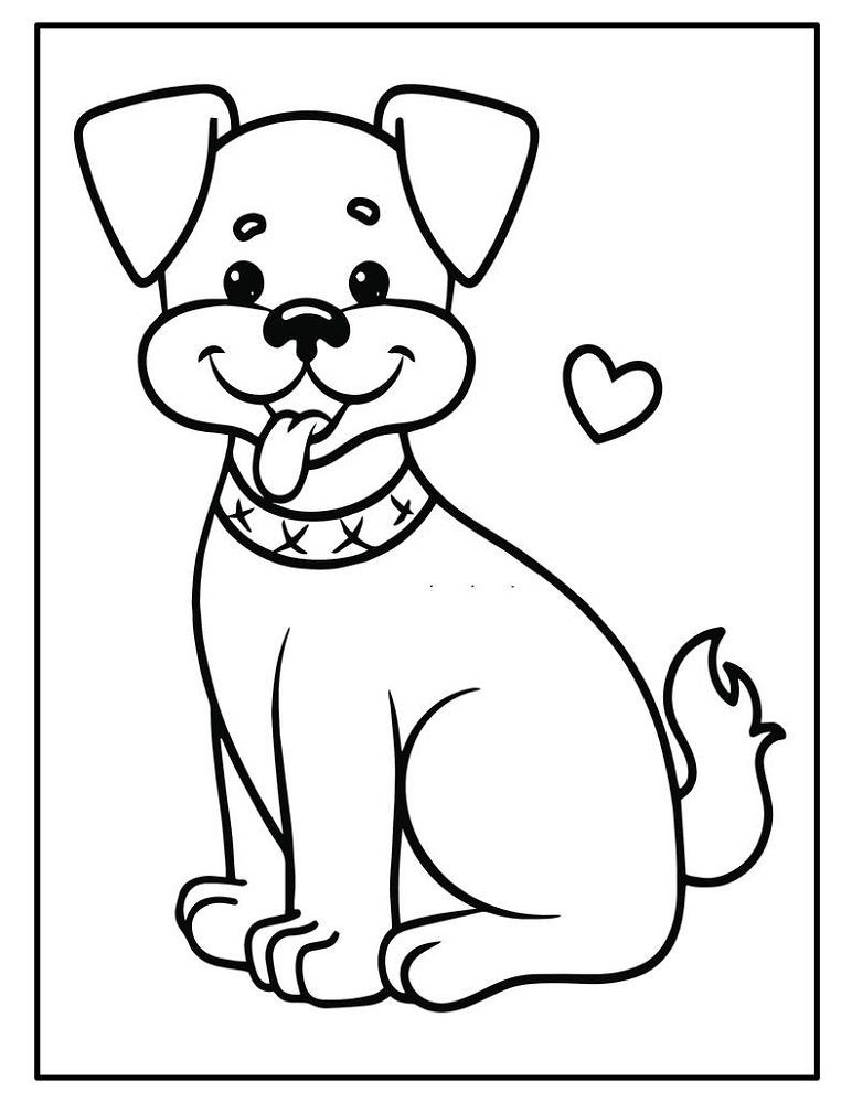 dog coloring pages for kids