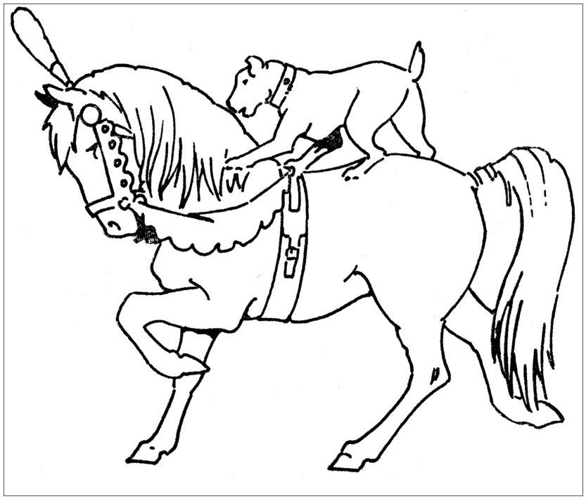 dog horse coloring pages