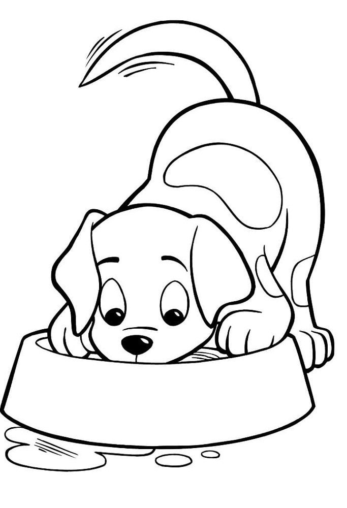 dog water coloring pages