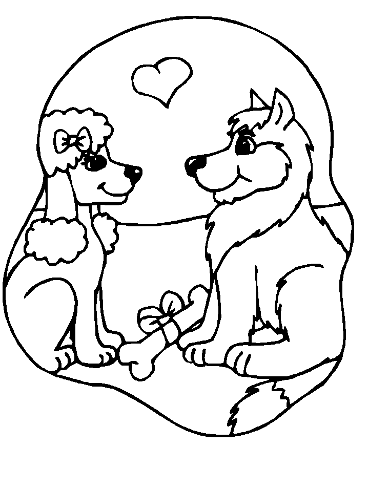 Dog Cartoon Coloring Pages