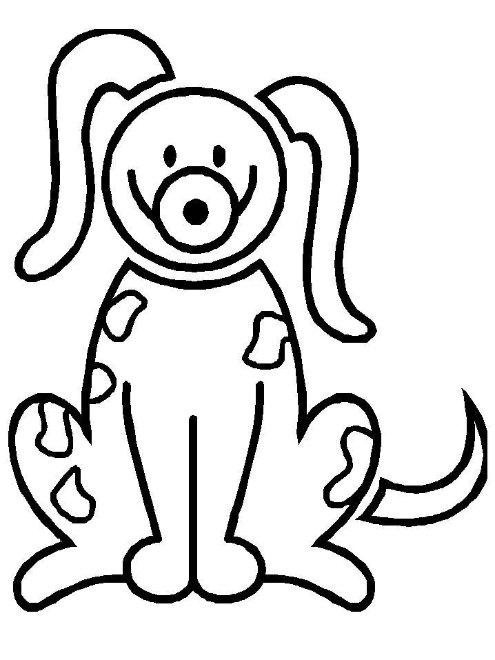 Cartoon Dog Coloring Page