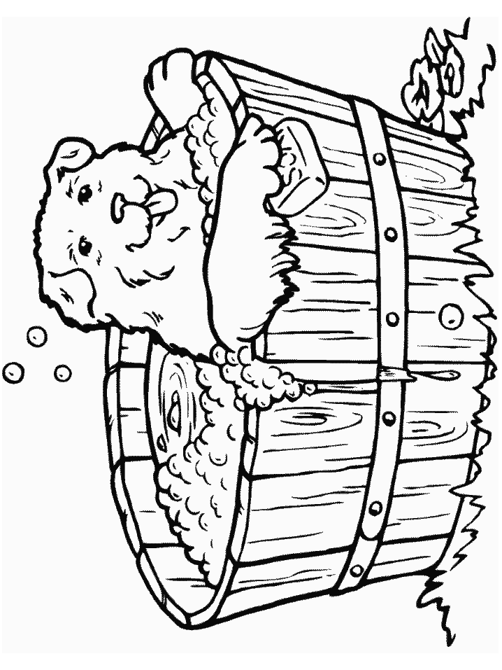 Cute Dog Coloring Page