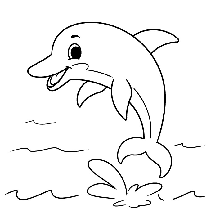 Dolphin Coloring Page Printable