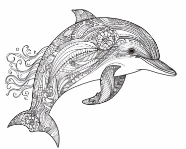 Dolphin Coloring Pages Free