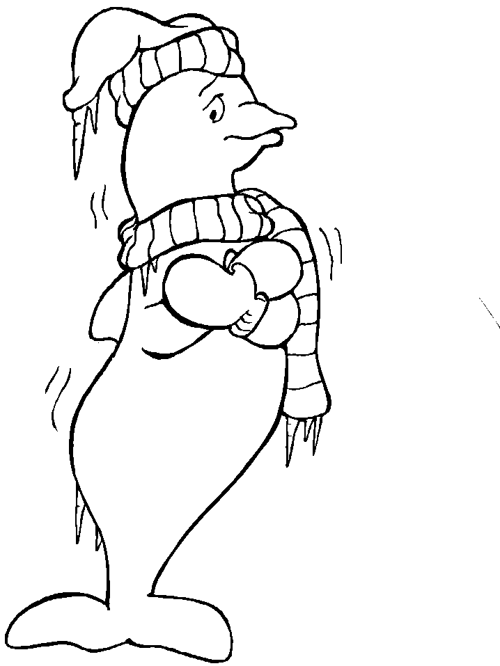 Dolphin Winter Coloring Pages