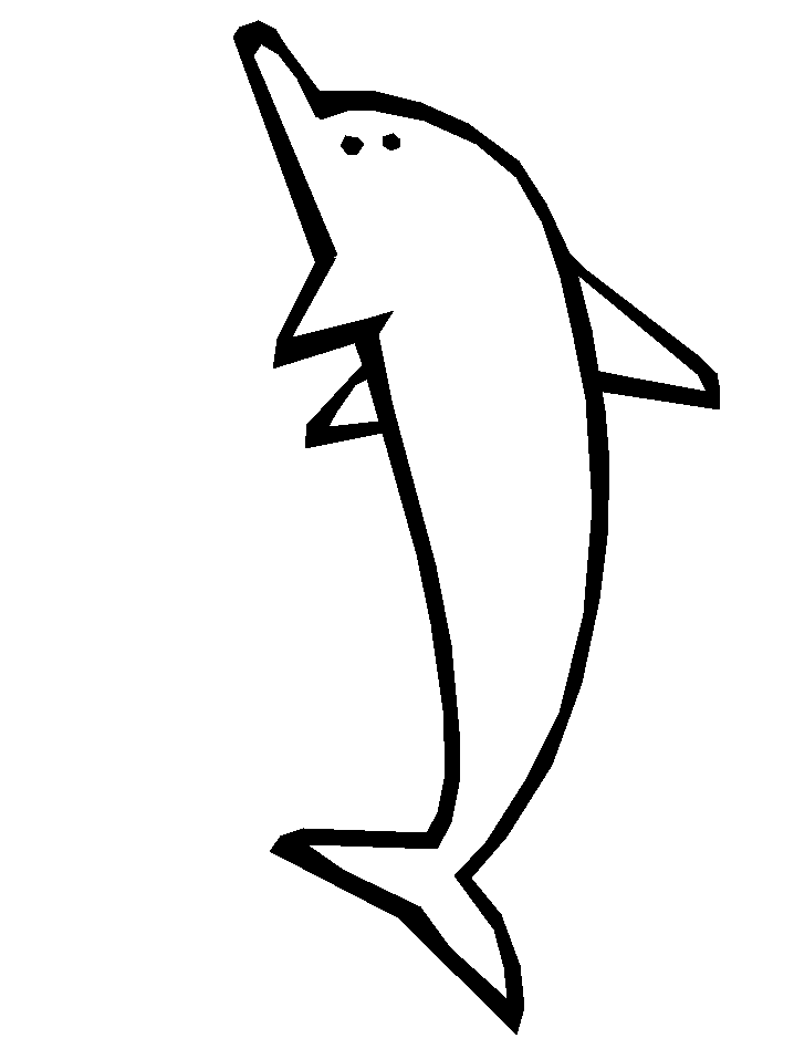 Easy Dolphin Coloring Pages