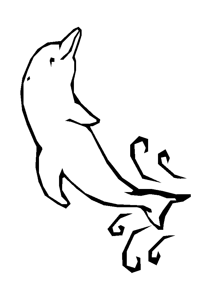Dolphin animal coloring page