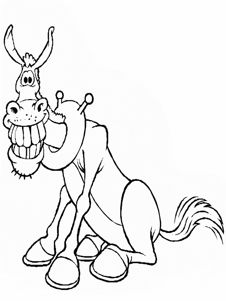 Donkey Animals Coloring Pages