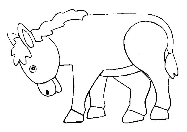 donkey coloring page