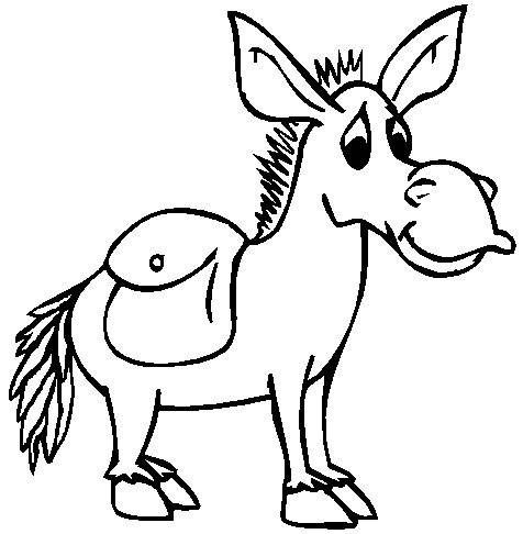 Donkey Colouring Page