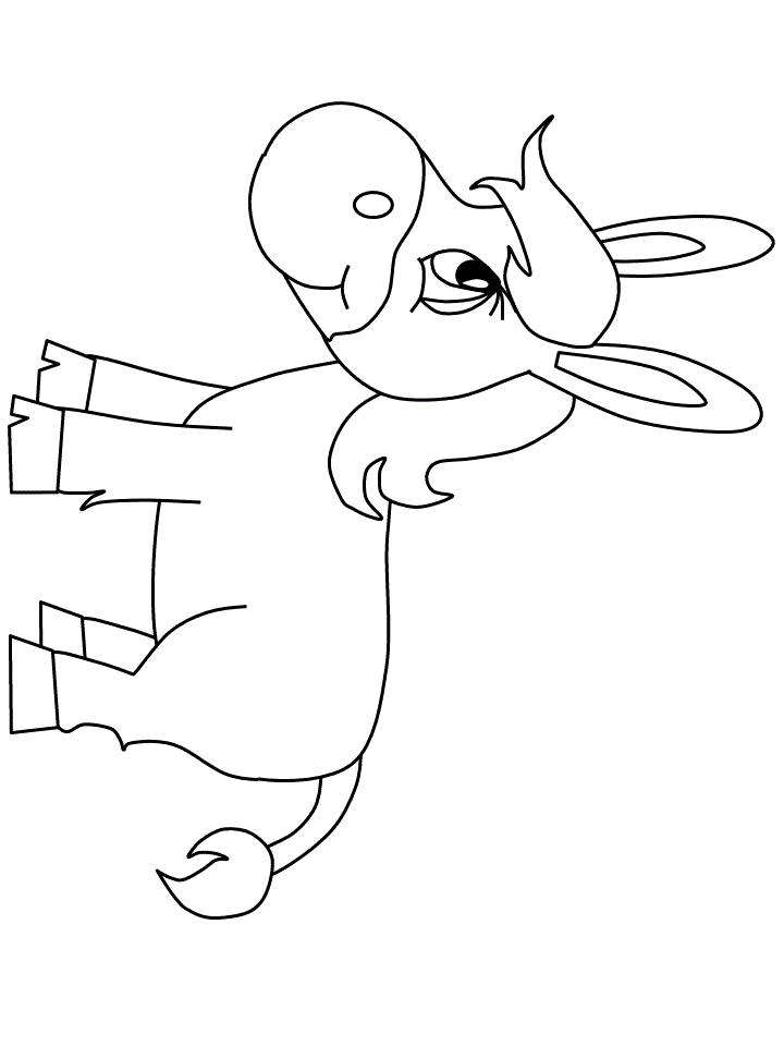 Donkey6 Animals Coloring Pages