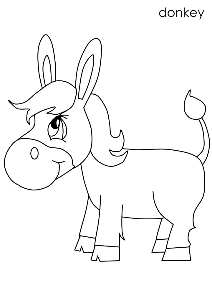 Donkey Printable Coloring Page