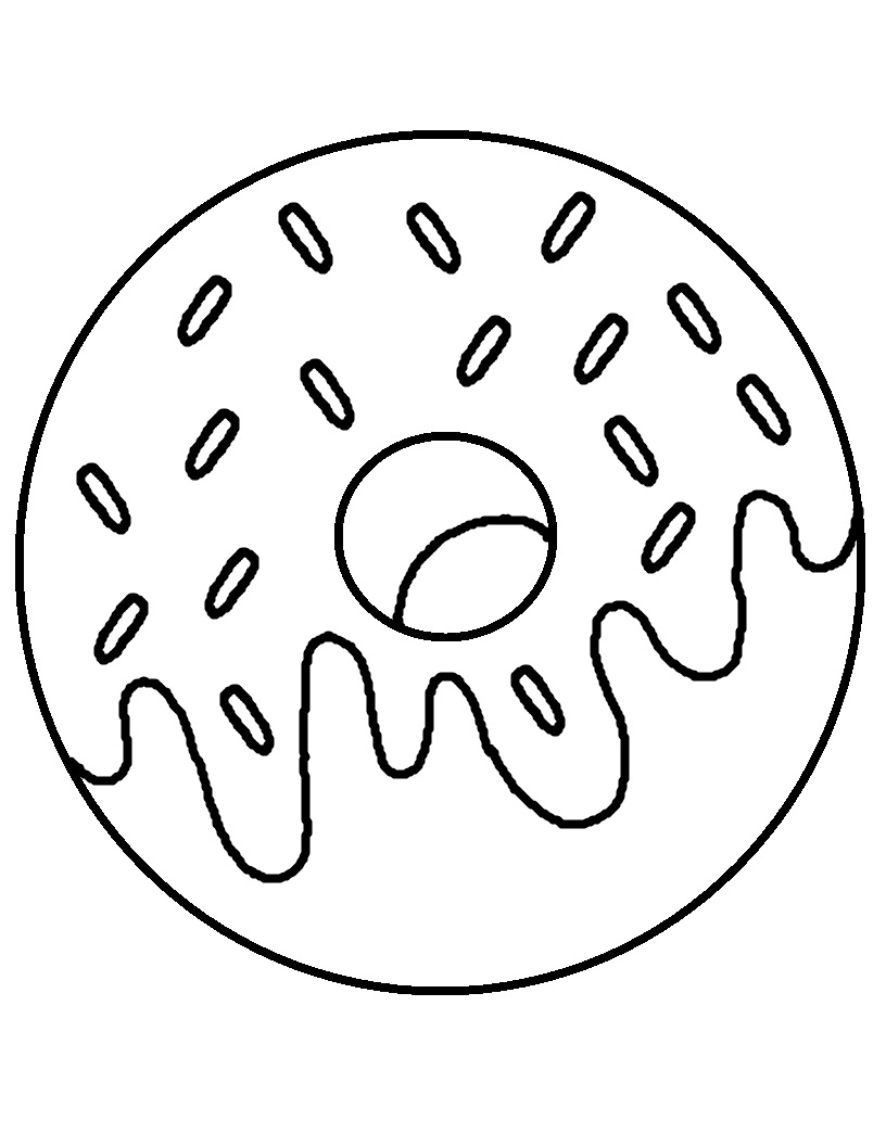 Donut Coloring Page