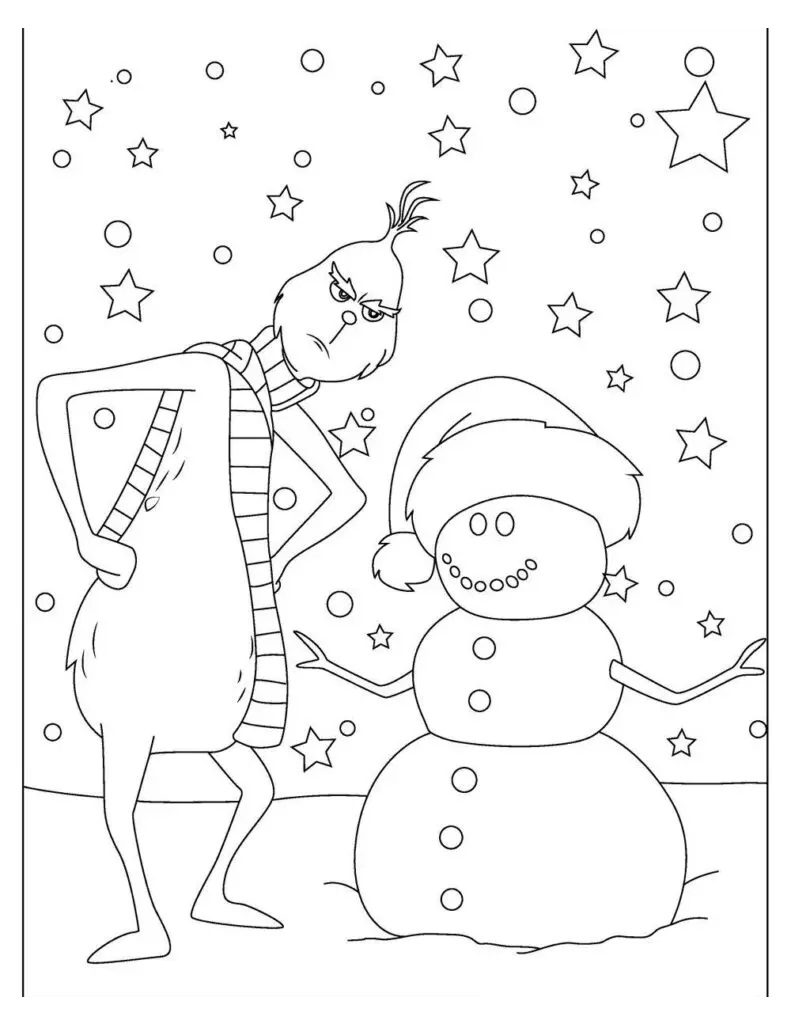 dr. seuss coloring pages winter