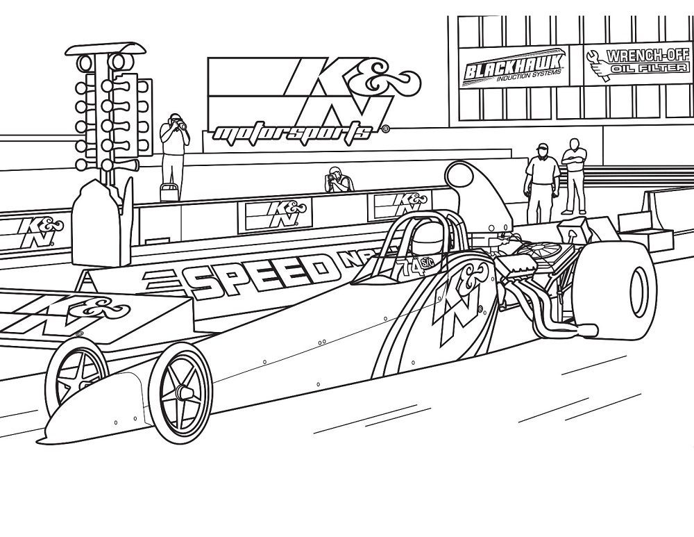 drag car coloring pages