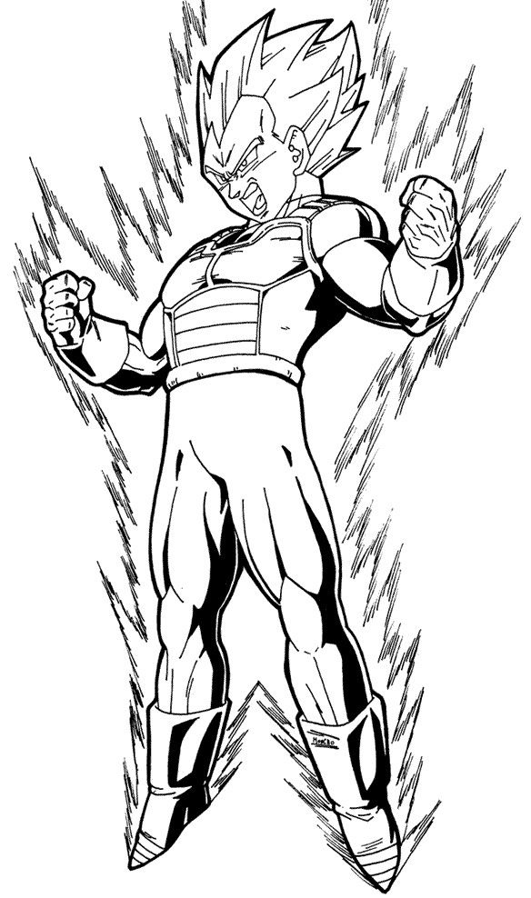 Dragon Ball Z Coloring Pages Vegeta