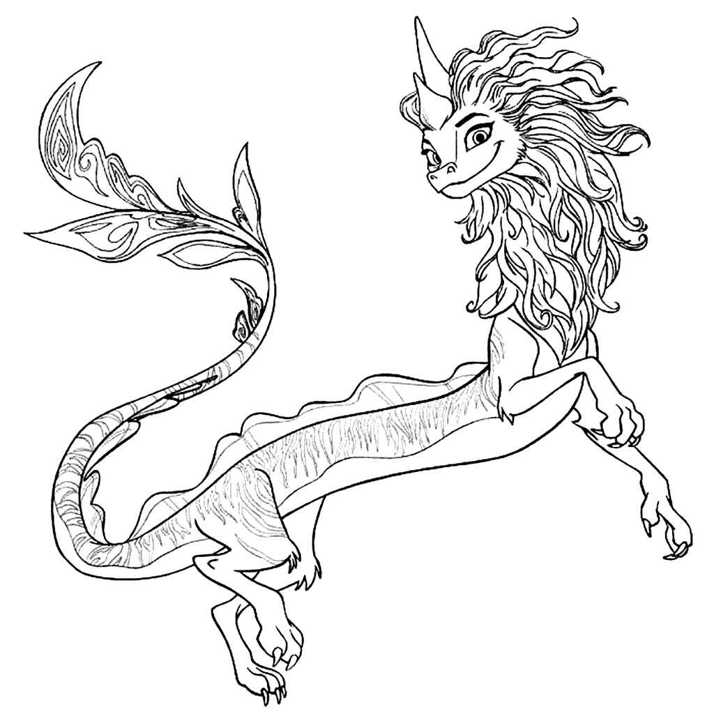 dragon coloring pages water