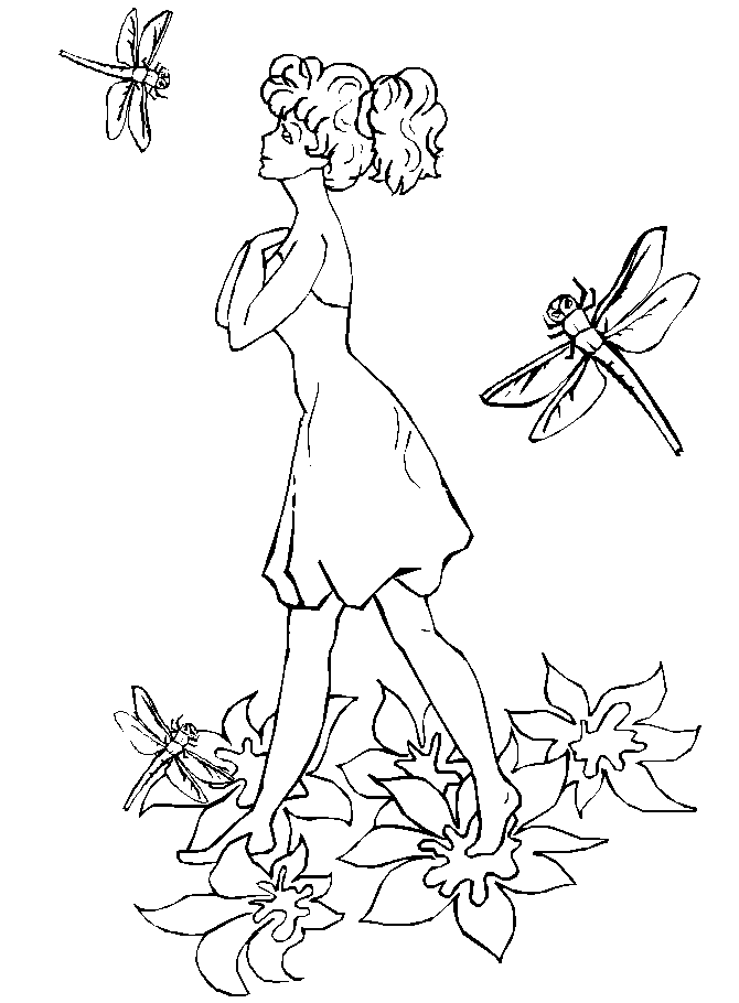 Cute Dragonfly Coloring Pages