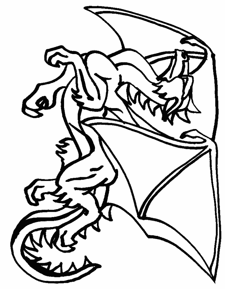 Dragon Wolf Coloring Page