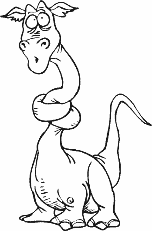 Funny long neck dragon