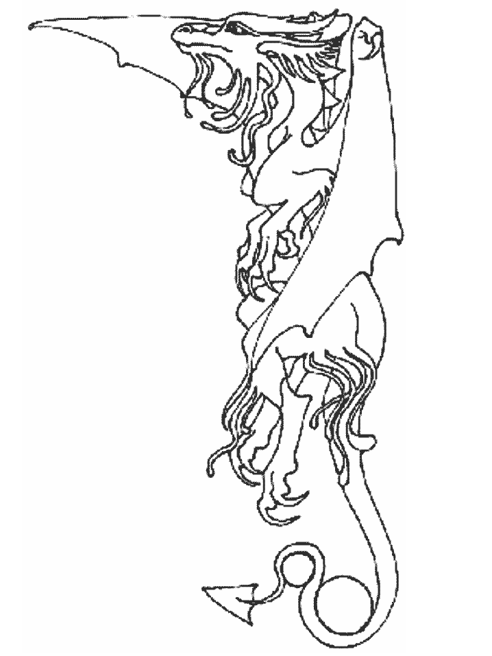 Dragon Bat Coloring Page