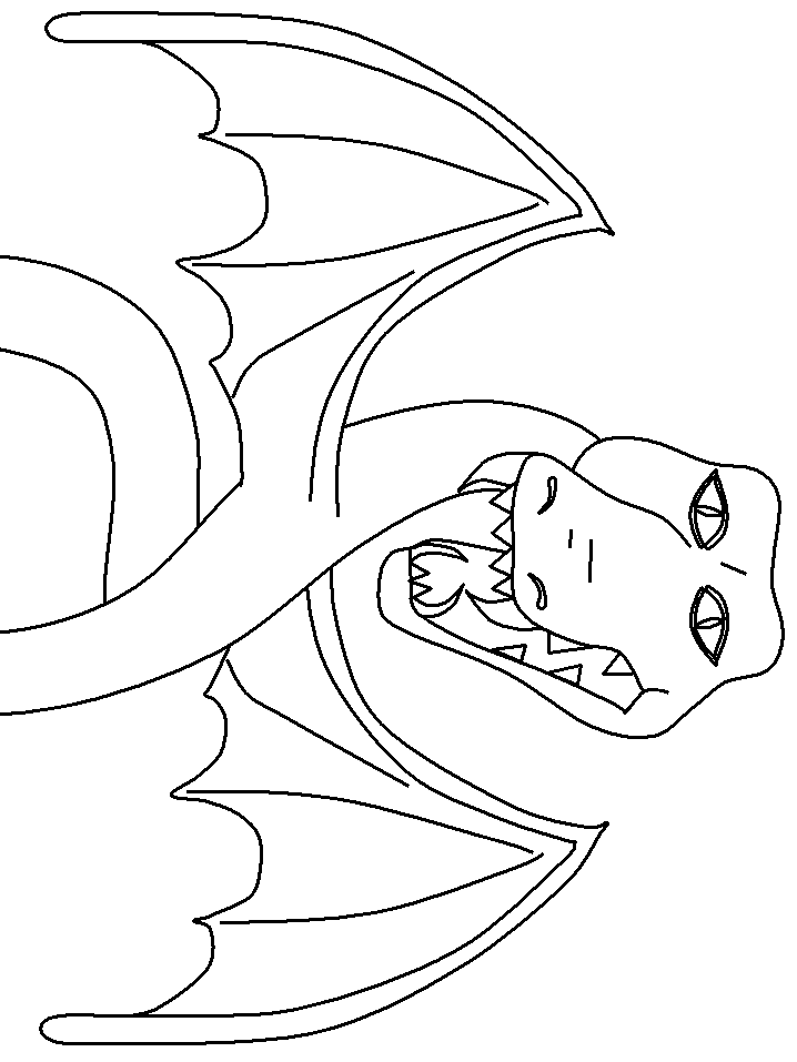 Kids Dragon Coloring Page