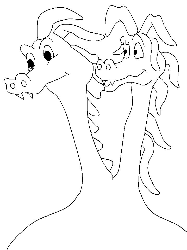 Two Headed Dragon Cartoon