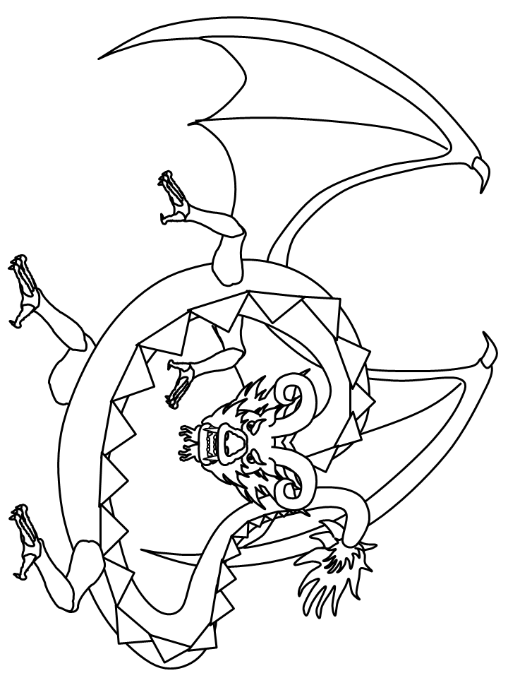 Cartoon Dragon with Wings