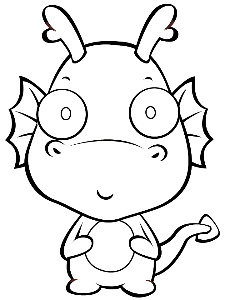 Cute Lizard Dragon Cartoon