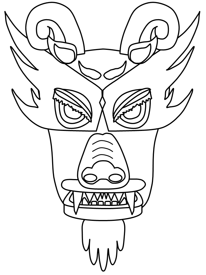 Dragon Face coloring page