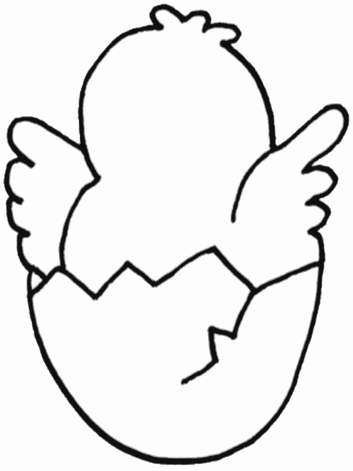 Draw Chick Easter Coloring Pages