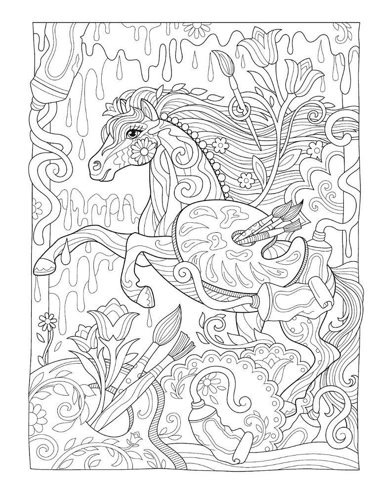 dream horse coloring pages