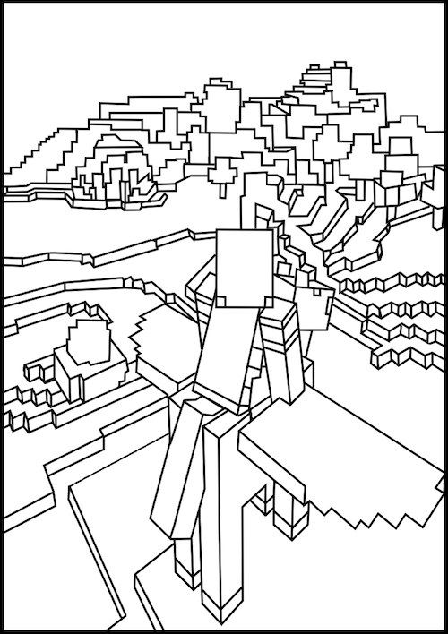 dream minecraft coloring pages