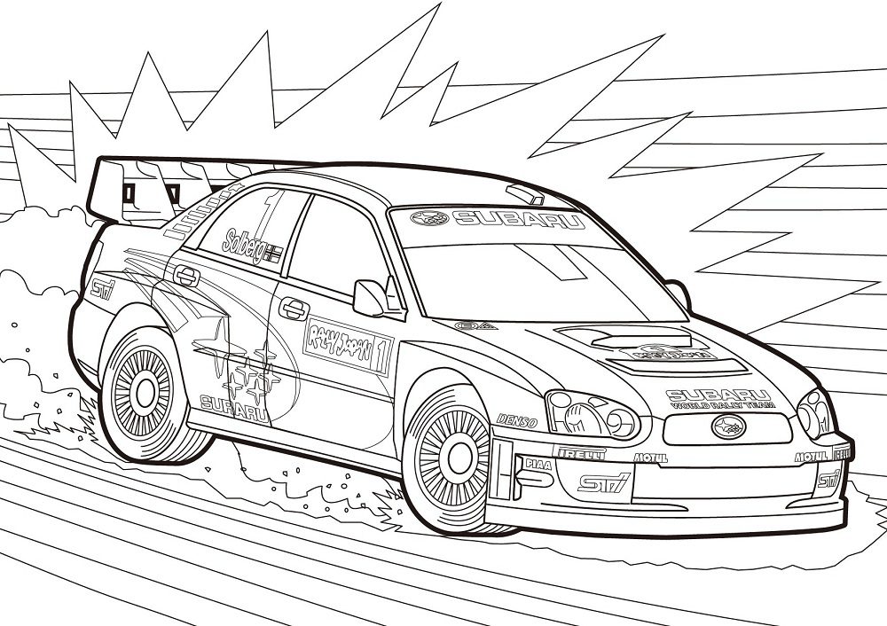 drift car coloring pages
