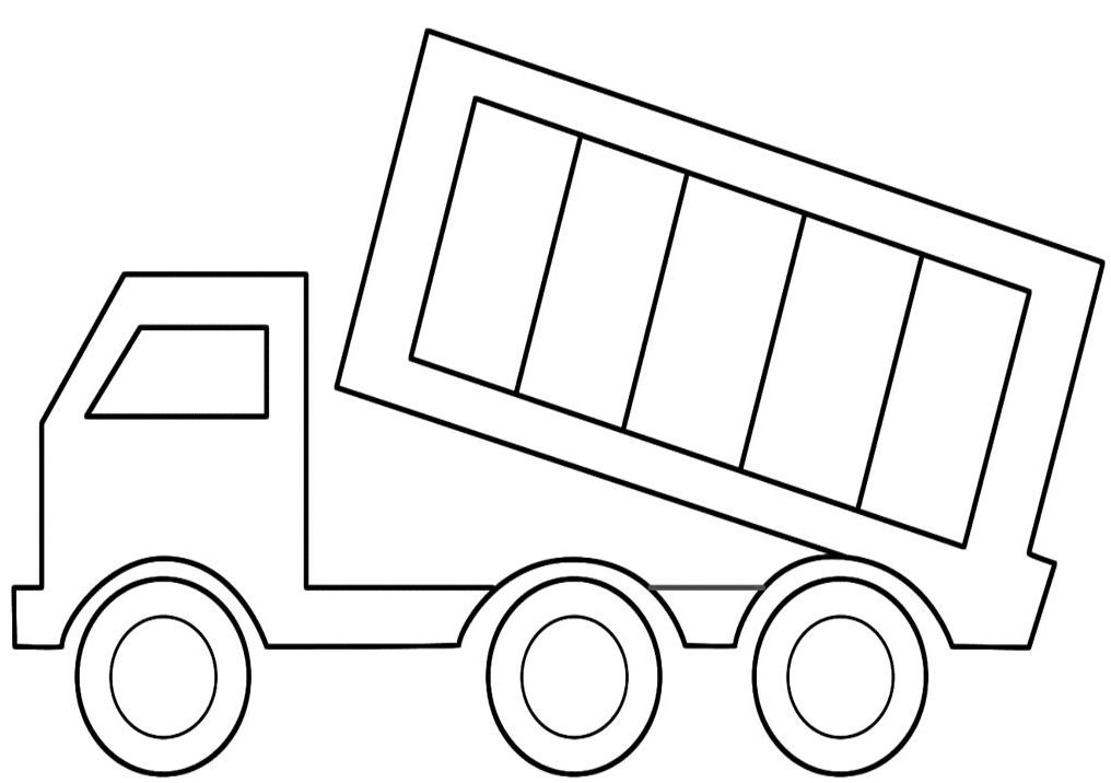 dump truck coloring page