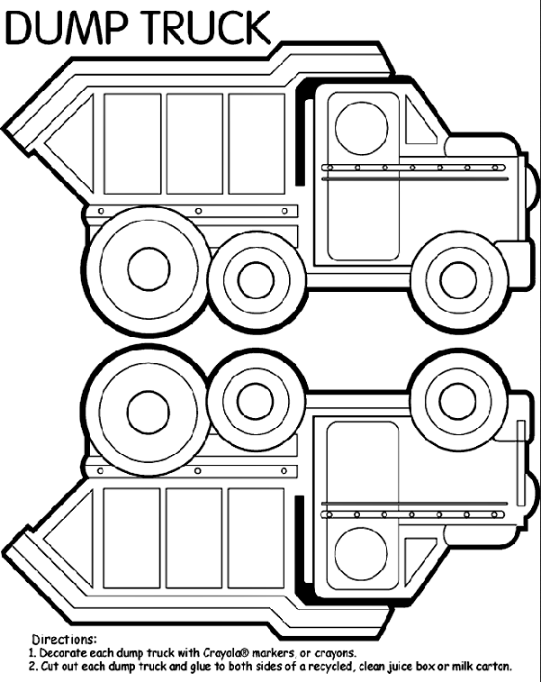 dump truck coloring page