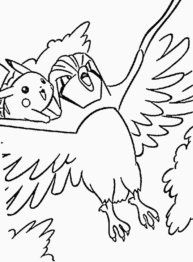 Pokemon Pidgeotto Coloring Pages