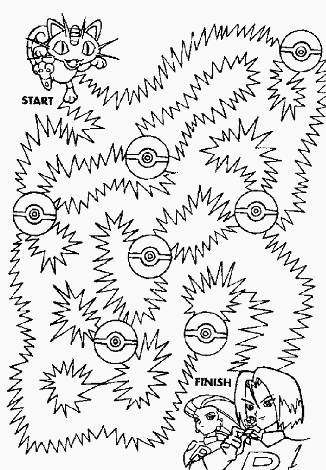 Finding Pokemon Coloring Page