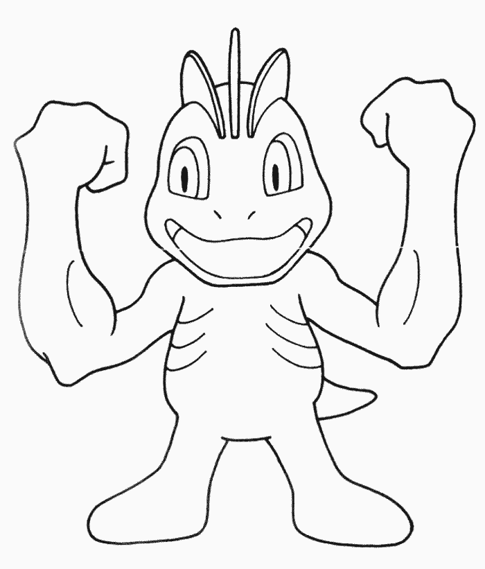 Machop Coloring Pages Free