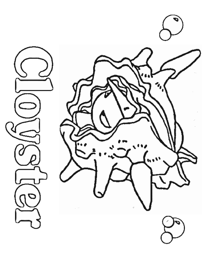 Cloyster Coloring Pages