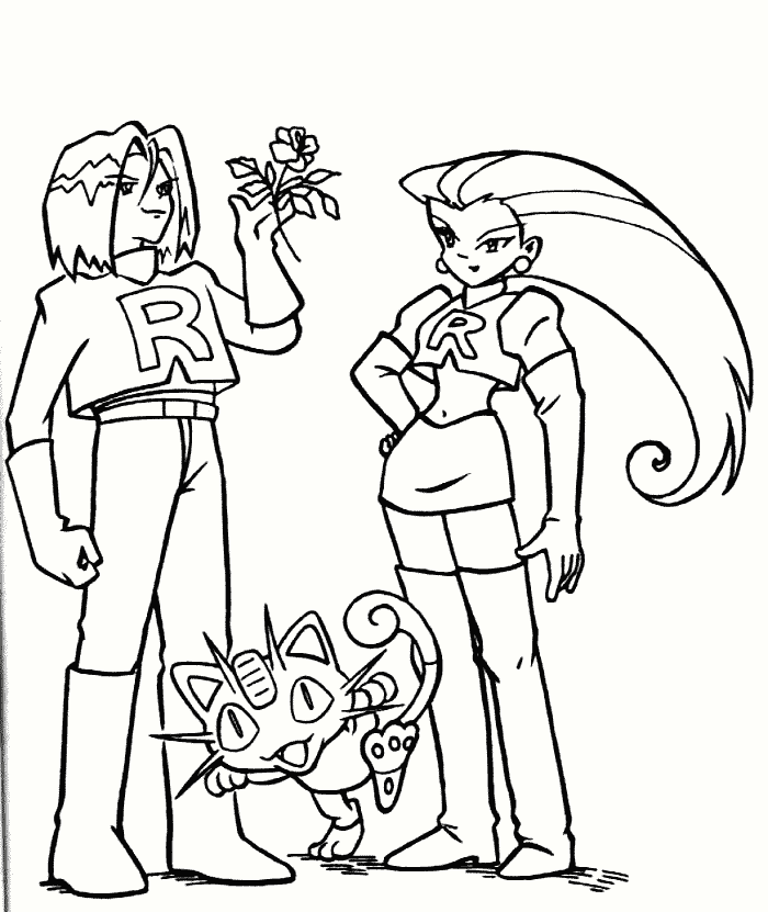 Team Rocket Coloring Page