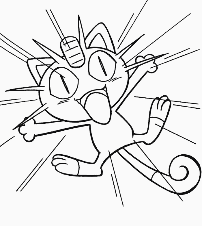 Meowth Coloring Pages