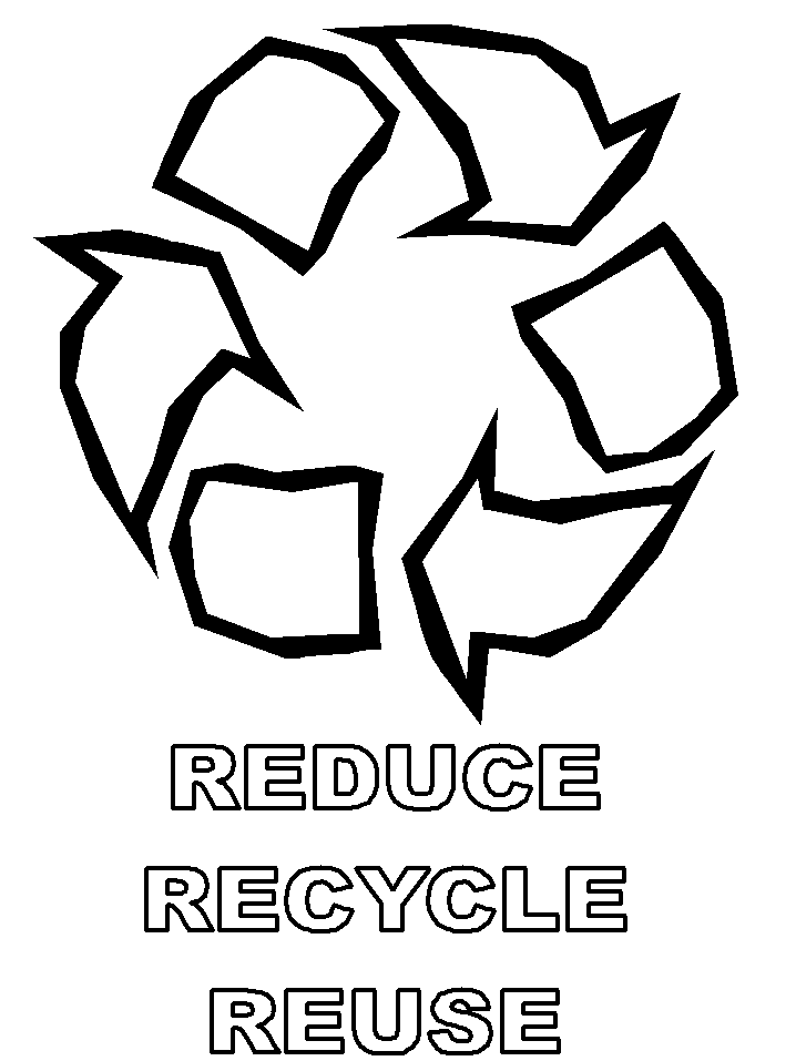 Earth Recycling Coloring Pages