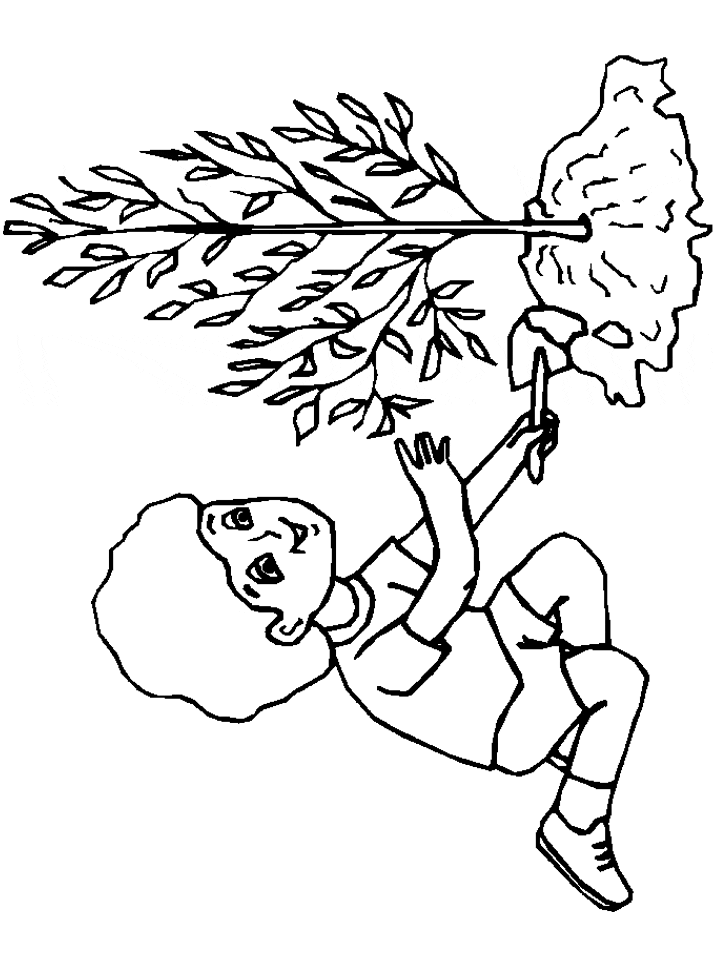 Earth Tree Planting Coloring Pages