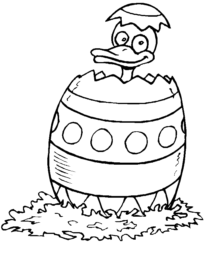 Easter Duck Coloring Page